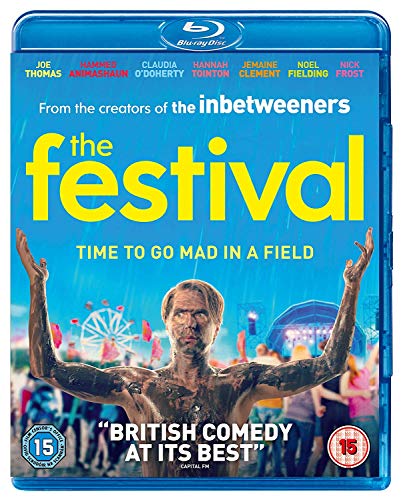 Blu-ray cover for "The Festival" featuring a man with arms raised.