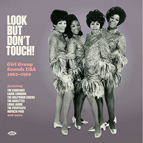 Album cover: four women in sparkly dresses, text “Look But Don’t Touch!”