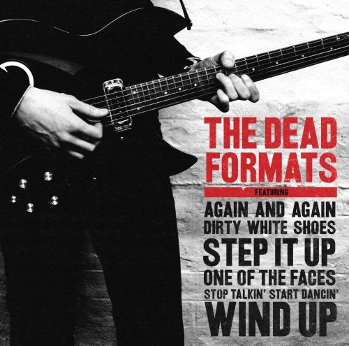 "Album cover featuring a person playing a guitar with song titles listed."