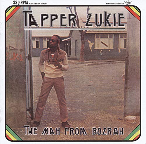 Album cover for Tapper Zukie’s “The Man From Bozrah” featuring a portrait of the artist.