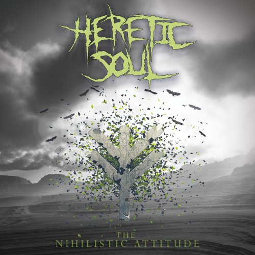 CD cover: "Heretic Soul" with a tree silhouette and flying birds.