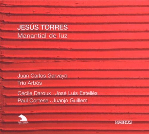 Red CD cover with white text and horizontal black lines.