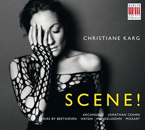 Black and white CD cover featuring a woman in a patterned glove.