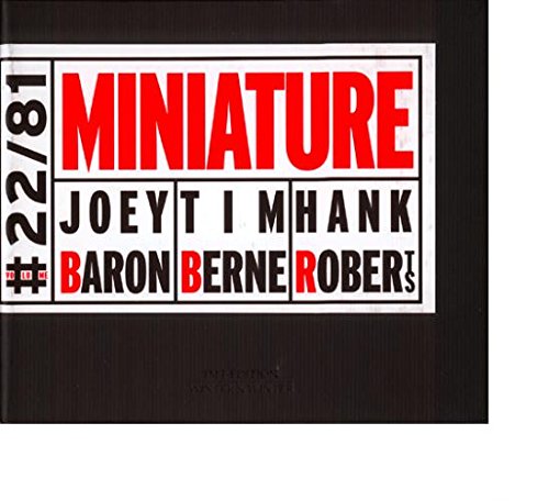 "CD cover with 'MINIATURE' in red text on a white background, black border."