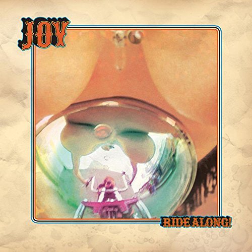 JOY album cover: orange and brown abstract image with text "RIDE ALONG!".