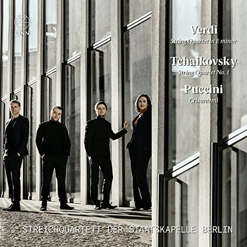 CD cover featuring Staatskapelle Berlin string quartet, composers Verdi, Tchaikovsky, Puccini.