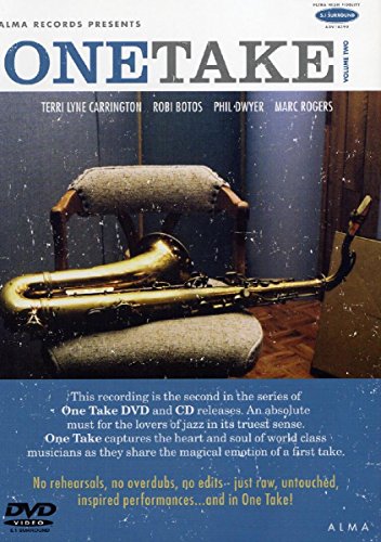 A DVD cover featuring a saxophone on a chair, with blue background.