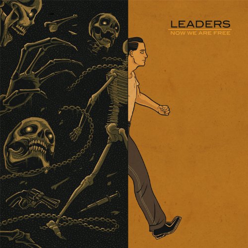 CD cover: half-tone man emerging from skeletal figures and chains.