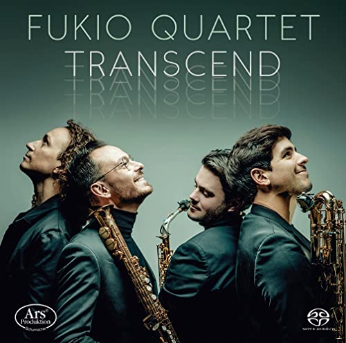 Fukio Quartet album cover featuring four musicians with saxophones.