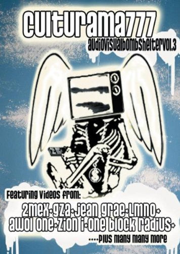 A DVD cover featuring a skeleton with TV head and angel wings against a blue sky.