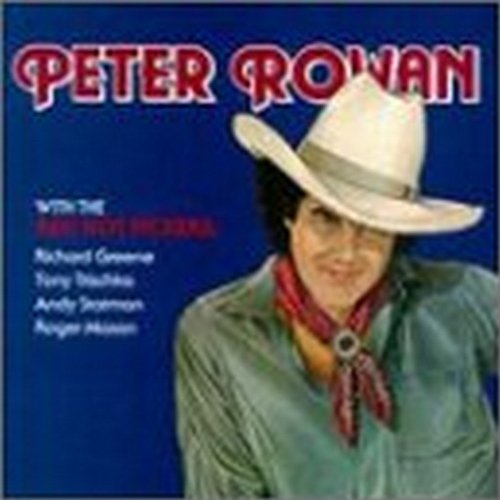 "CD cover featuring Peter Rowan in a cowboy hat against a blue background."