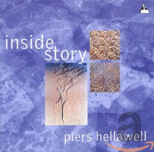 CD cover with abstract blue textures, text, and small image panels.