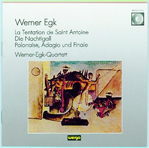 CD cover for Werner Egk’s “La Tentation De Saint Antoine” with abstract art.