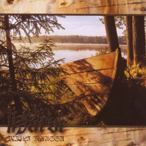 CD cover with a wooden boat by a lake and forest scene.