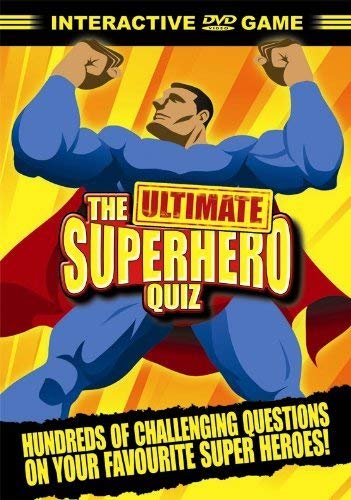 DVD cover featuring a muscular cartoon superhero in a blue and red costume.