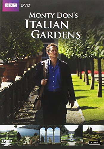 DVD cover featuring Monty Don in a garden, with title "Monty Don's Italian Gardens".