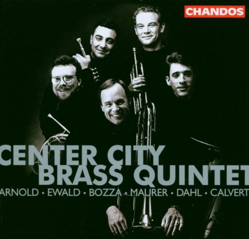 "CD cover featuring a black-and-white photo of five men holding brass instruments."