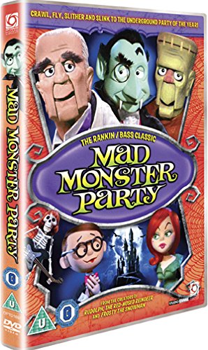 DVD cover for "Mad Monster Party" featuring cartoon monsters and a castle.