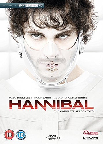 DVD cover for "Hannibal - Season 2" featuring a man wearing a metal face mask.