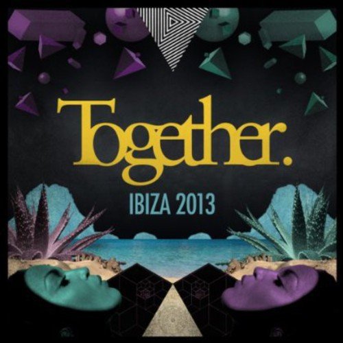CD cover for “Toolroom Together Ibiza 2013” with geometric shapes and beach scene.