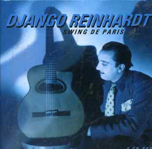 "CD cover featuring a man and a guitar, blue-toned image."