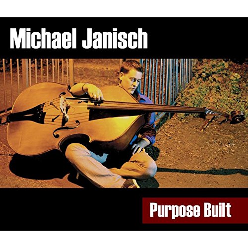 "Album cover with man sitting on ground holding a double bass."