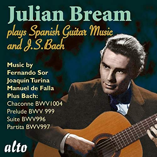 CD cover featuring guitarist Julian Bream with tracklist details.