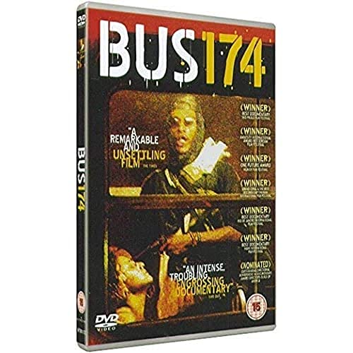 DVD cover for documentary "Bus 174" featuring a man with a gun.