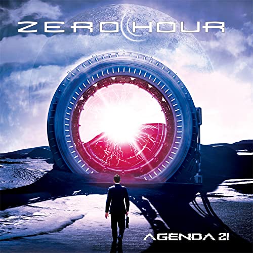 CD cover: large glowing ring, lone figure, and dramatic sky.