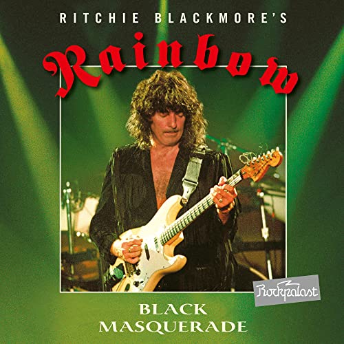 Rainbow album cover featuring a guitarist playing on stage.
