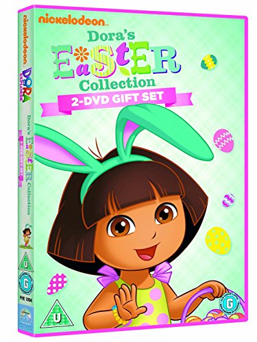"Dora the Explorer DVD case with cartoon Dora wearing bunny ears and holding an Easter basket."
