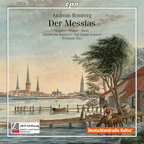 CD cover for Andreas Romberg's "Der Messias" with a landscape painting.