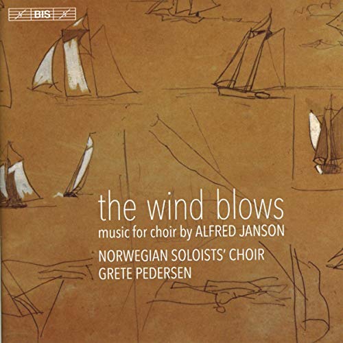 Brown CD cover with sailboats and white text "the wind blows" and artist information.