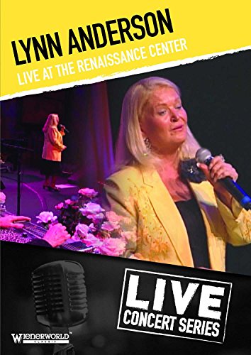 Lynn Anderson singing into a microphone on a stage, DVD cover.