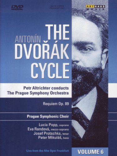 DVD cover with Antonin Dvorak portrait on blue background with white text.