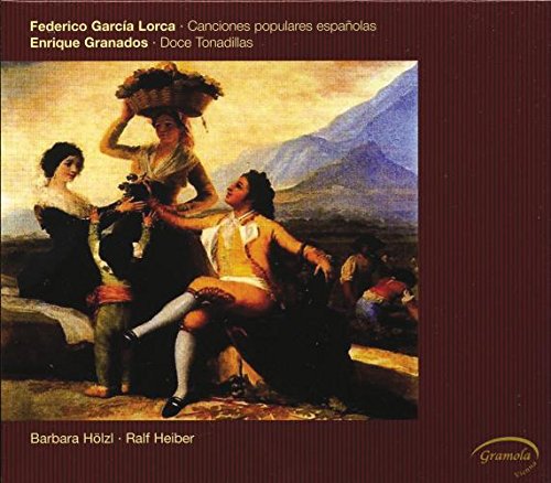 CD cover: painting of Spanish people with a basket, red background.