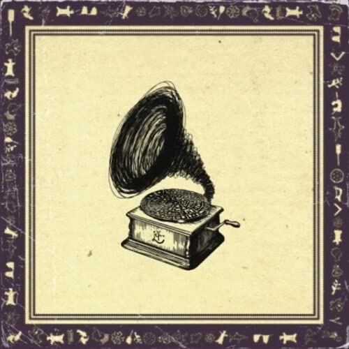 Vintage-style CD cover featuring an illustration of an old gramophone.