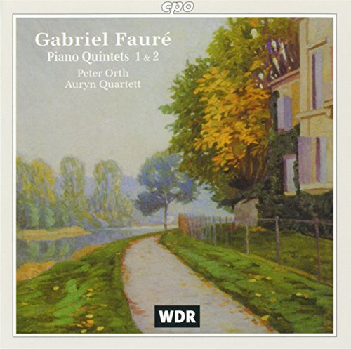 "CD cover featuring a serene landscape painting with a house and trees."