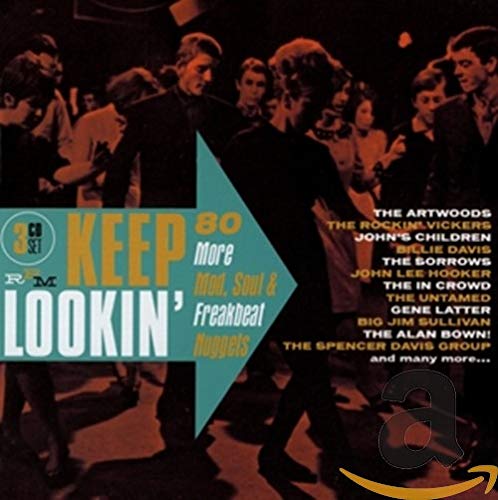 CD cover for “Keep Lookin’”, featuring a crowd and bold typography.