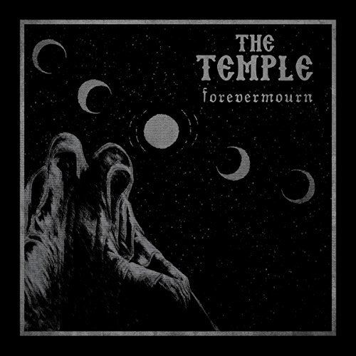 Black and white album cover with hooded figures and crescent moons.