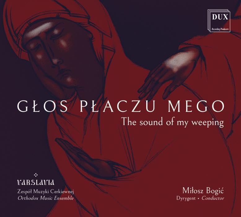 CD cover with a close-up of a face in shadow, titled "Głos Placzu Mego.