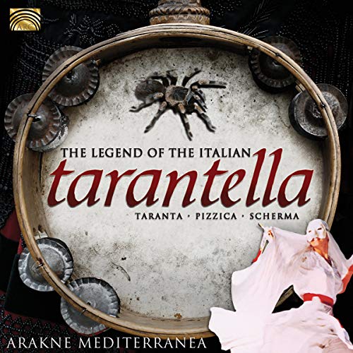 CD cover featuring a tarantula, tambourine, and a dancing figure.