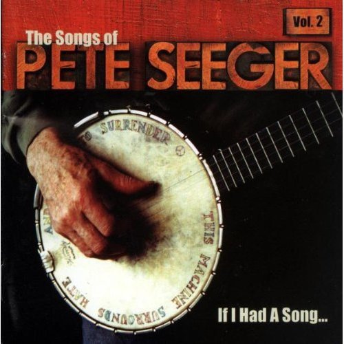 Album cover with a hand holding a banjo against a red background.