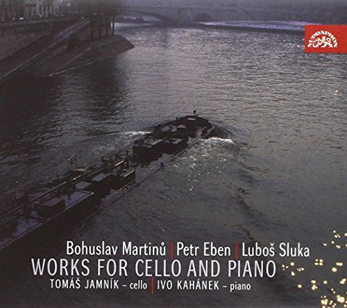 "CD cover featuring a barge on a river with white text and a red logo."