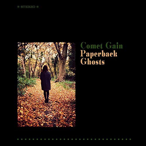 CD cover: woman walking away in autumn woods, text “Comet Gain”.