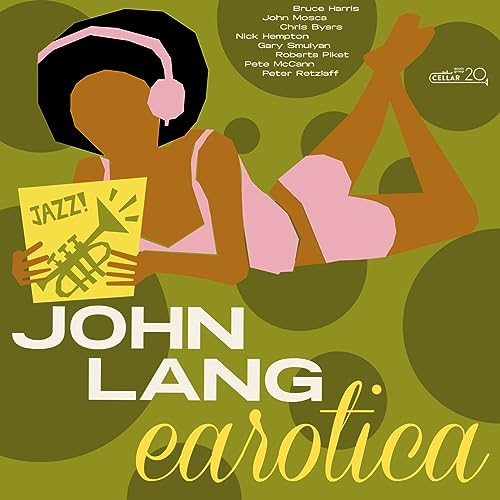 CD cover: stylized illustration of a woman with headphones and a trumpet.