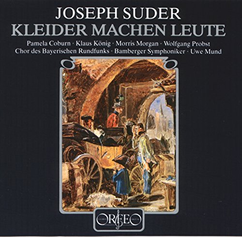 "Album cover with medieval scene painting and white text on a black background."