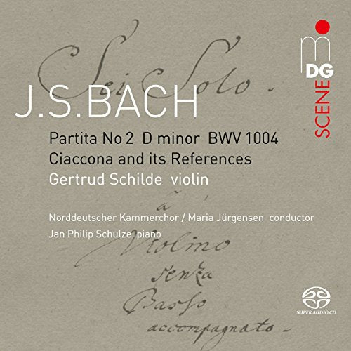 "CD cover with beige background, cursive script, and white and black text."