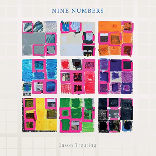 Album cover: colorful abstract collage with pink tape and text “Nine Numbers”.