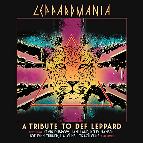 CD cover for "Leppardmania," a tribute to Def Leppard, with a leopard image.
